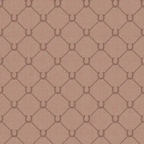 17-09-022-05 WALLPAPER NEW HORSE SHOE RED MOCCA