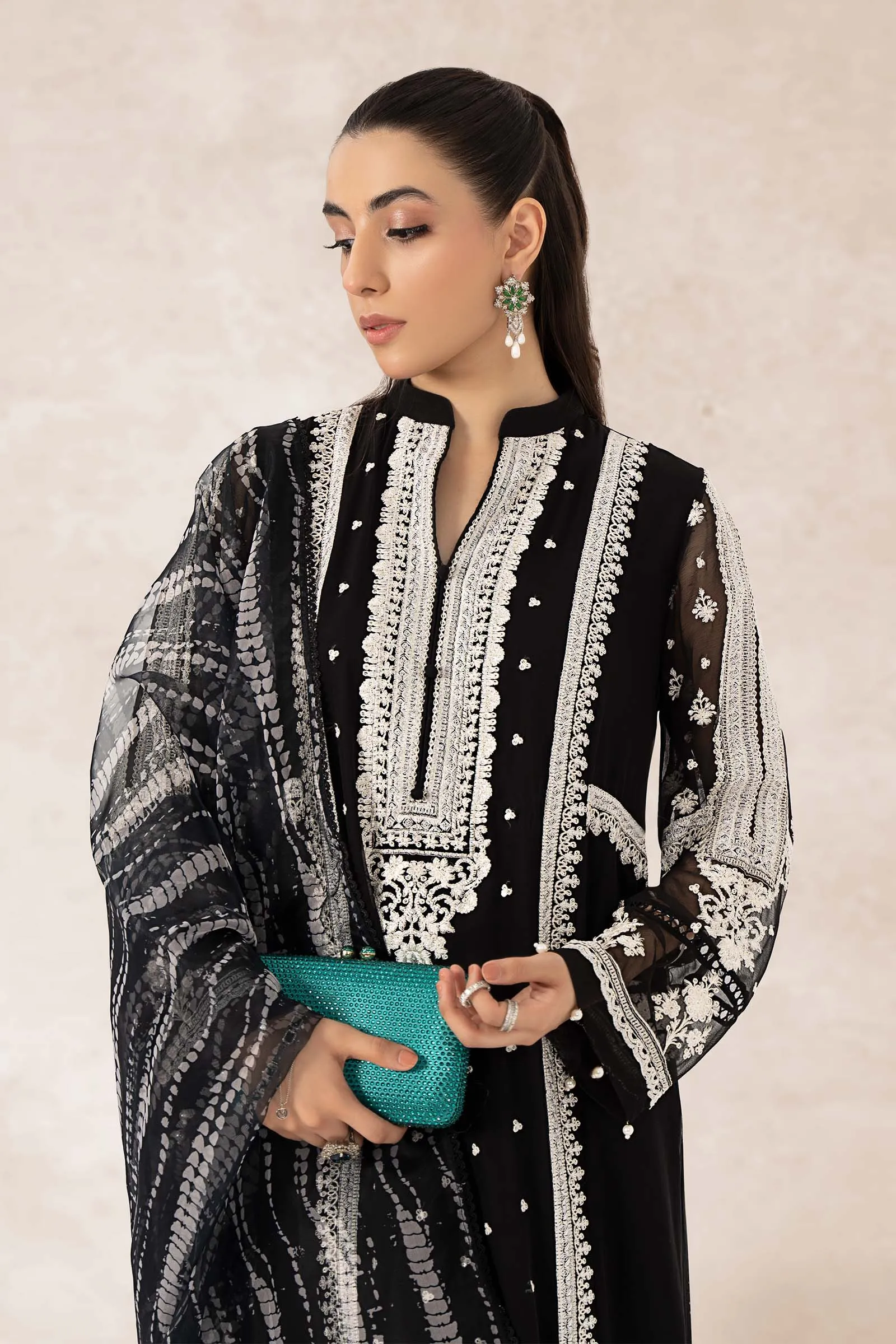 3 Piece Embroidered Suit | SF-EF23-26R1