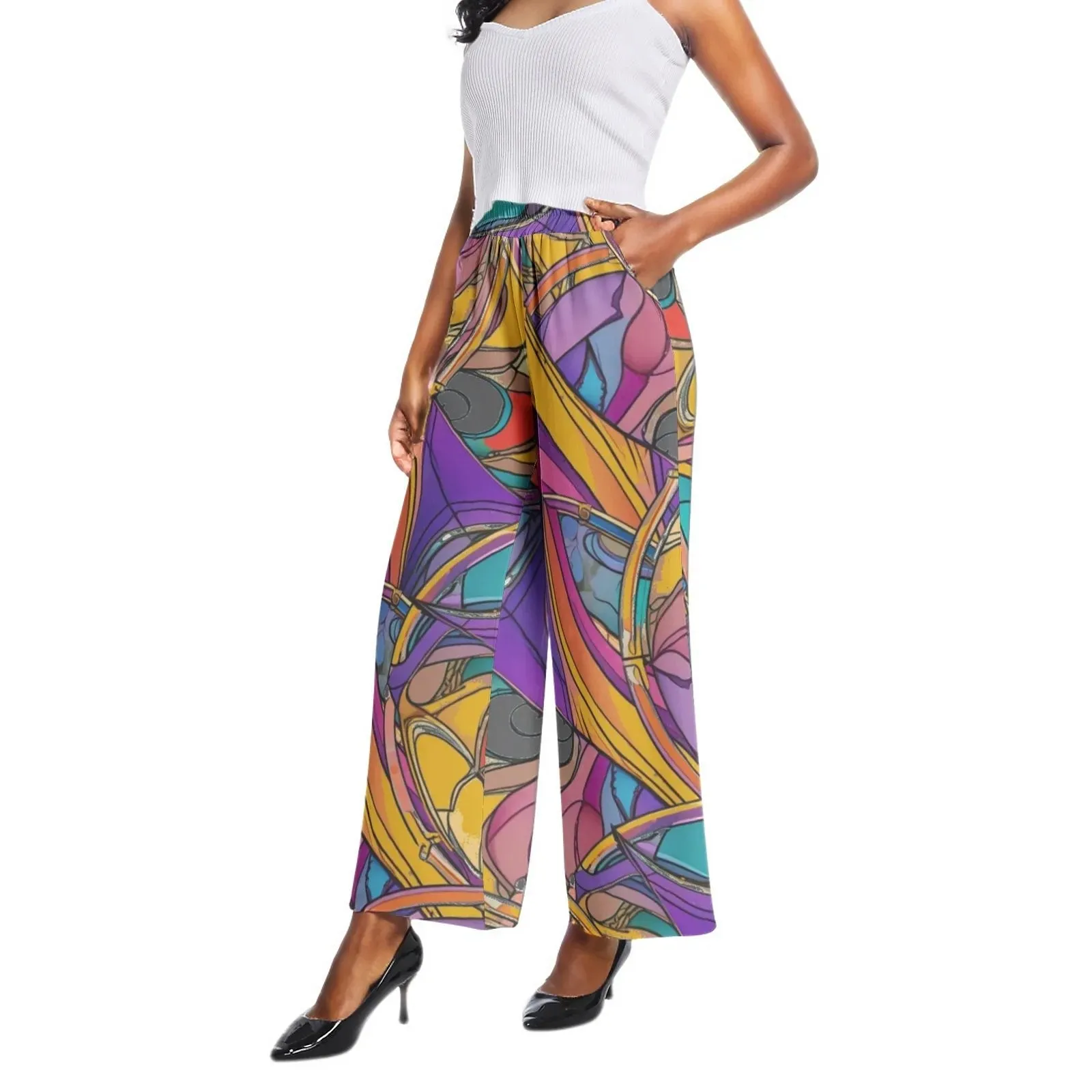 Abstract Urbania Elastic Waist Wide Leg Pant