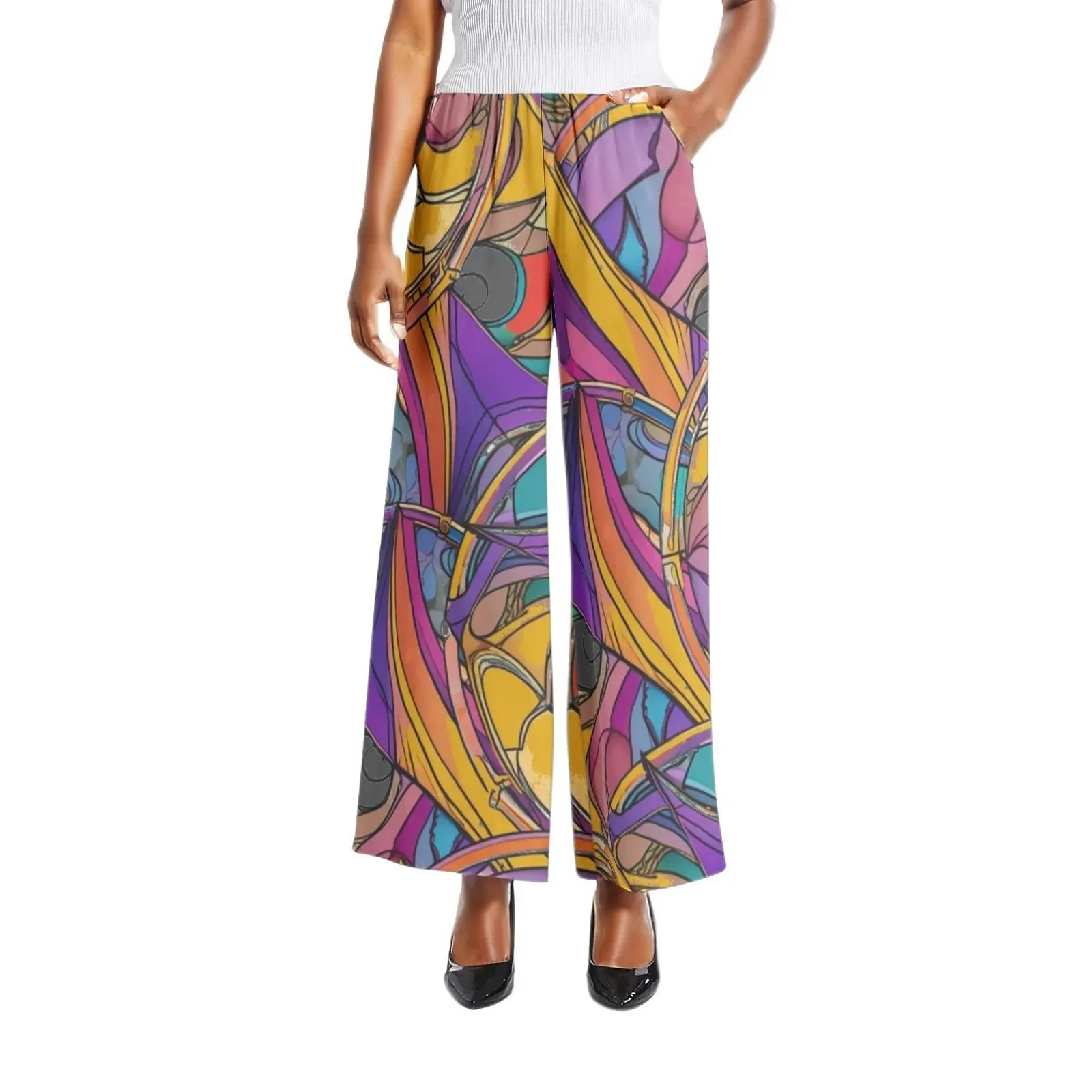 Abstract Urbania Elastic Waist Wide Leg Pant