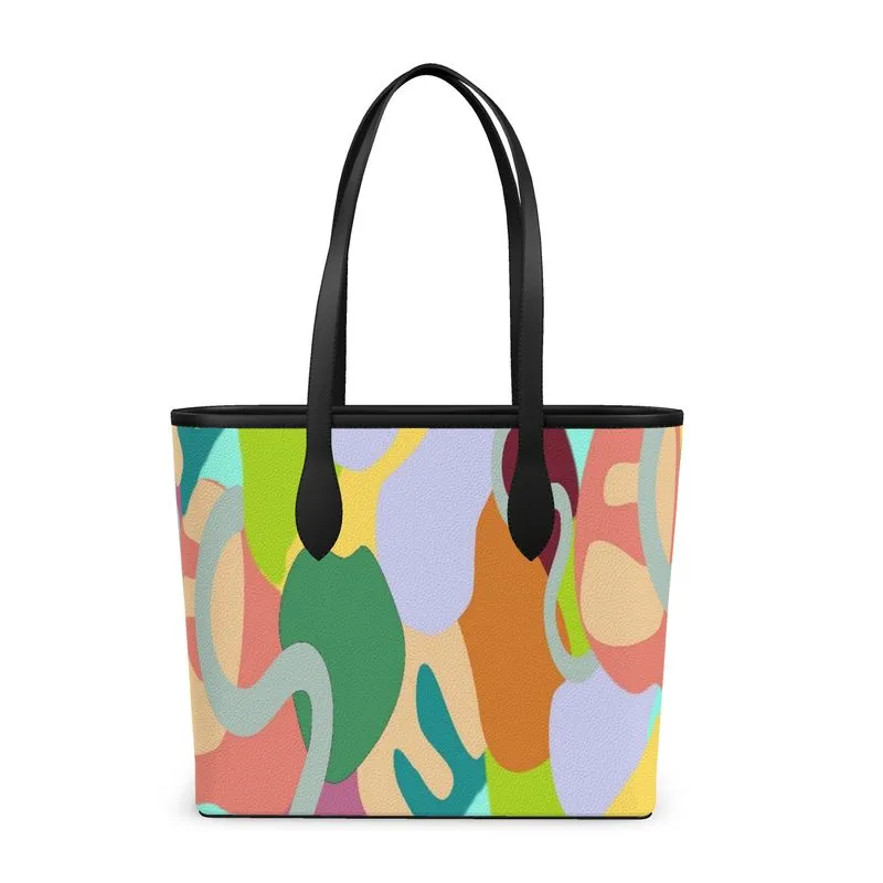 Abstract Wild Luxury Leather City Shopper