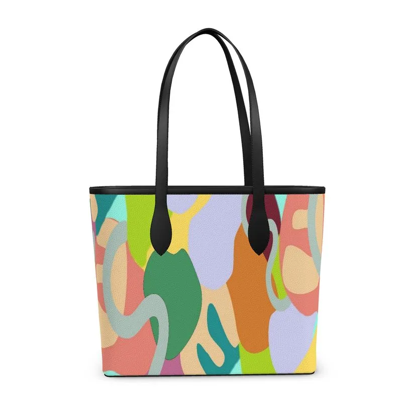 Abstract Wild Luxury Leather City Shopper