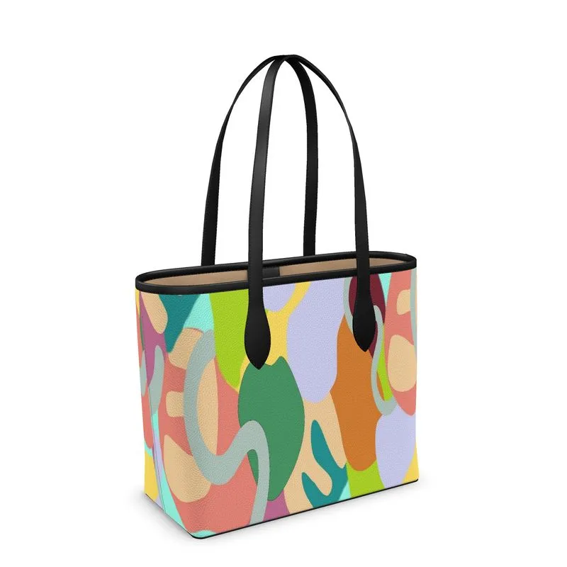 Abstract Wild Luxury Leather City Shopper