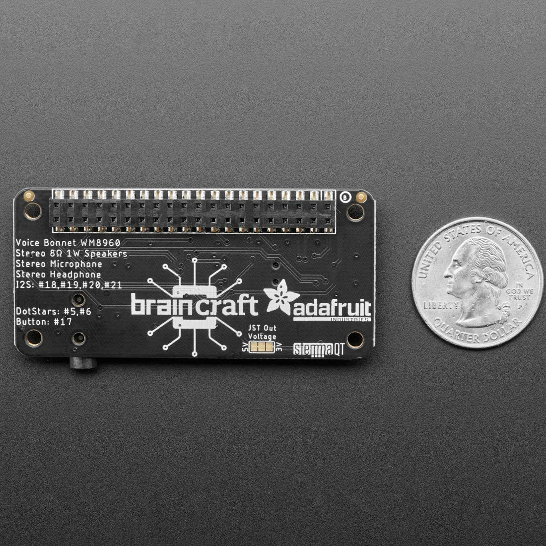 Adafruit Voice Bonnet for Raspberry Pi - Two Speakers   Two Mics