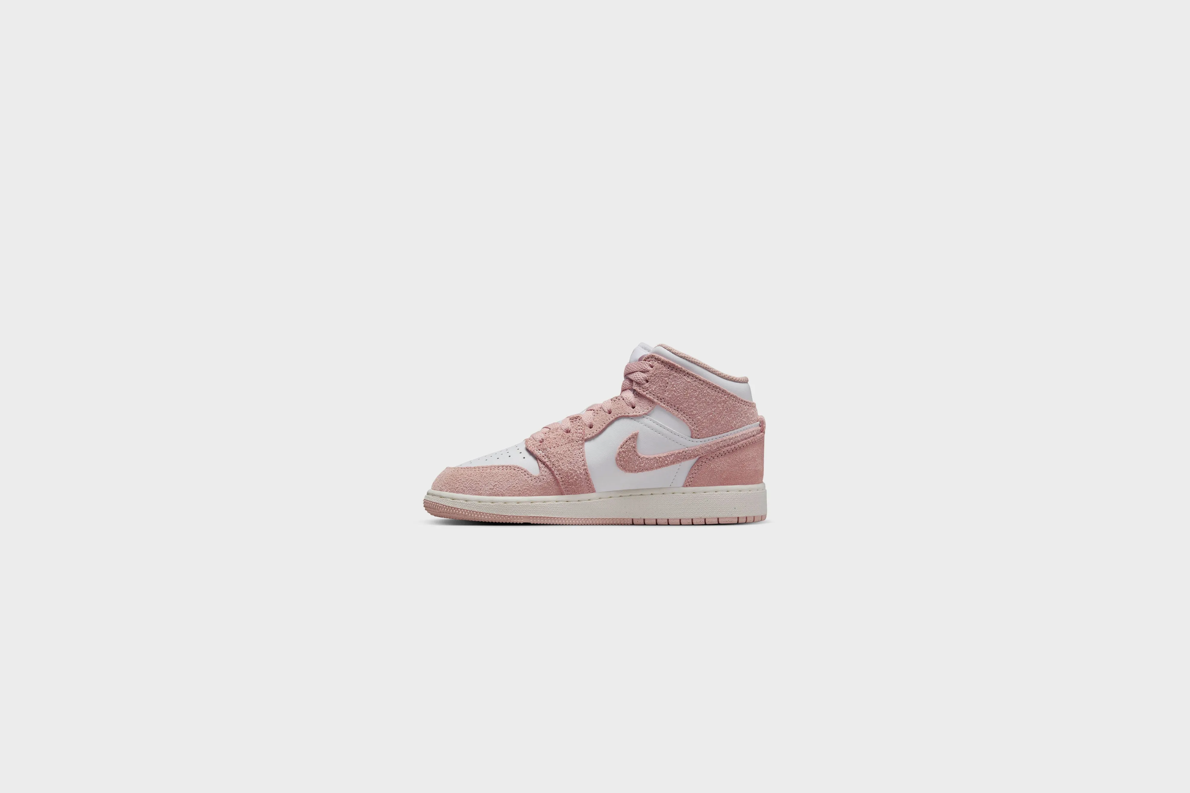 Air Jordan 1 Mid SE (GS) (White/Legend Pink Sail)