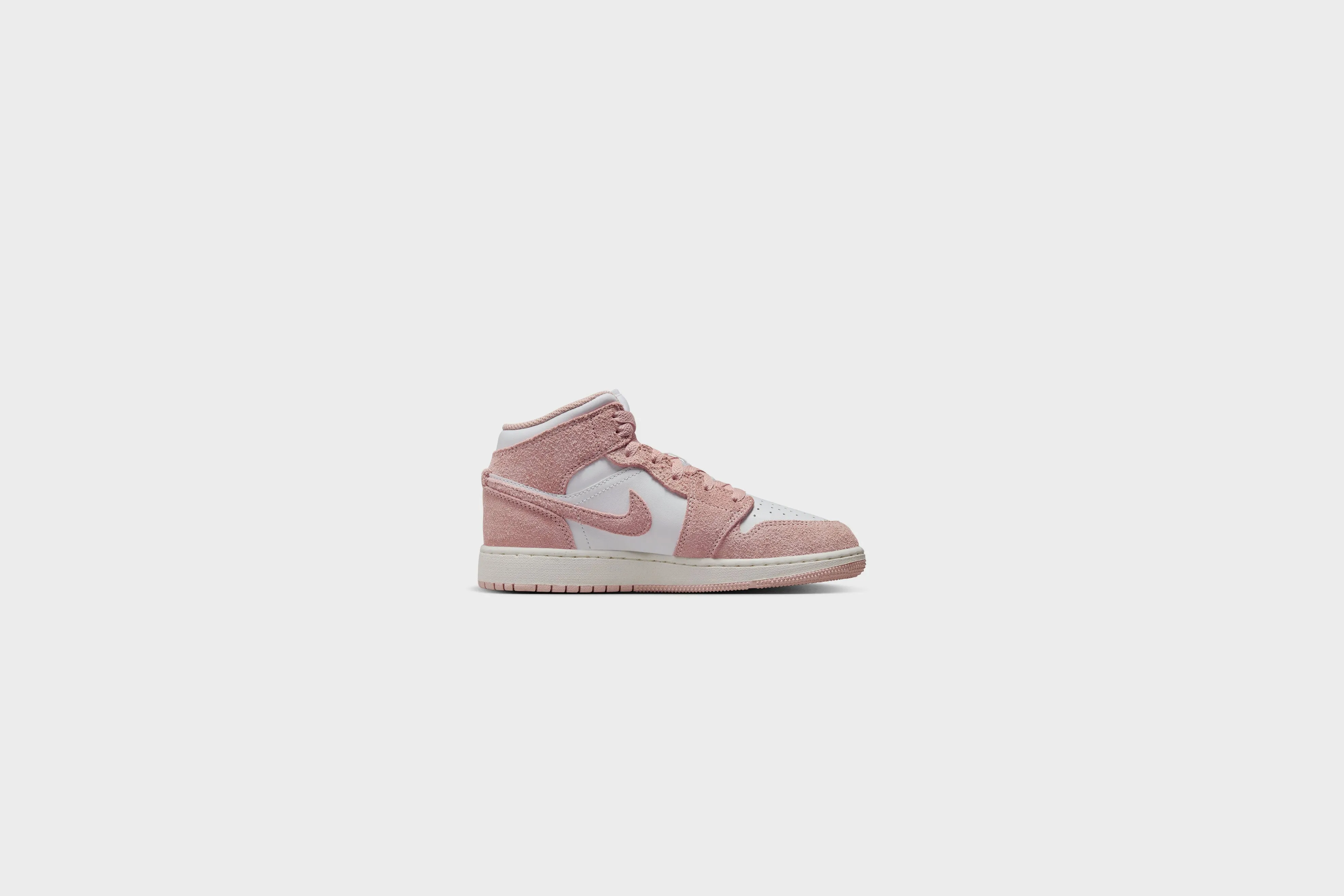 Air Jordan 1 Mid SE (GS) (White/Legend Pink Sail)