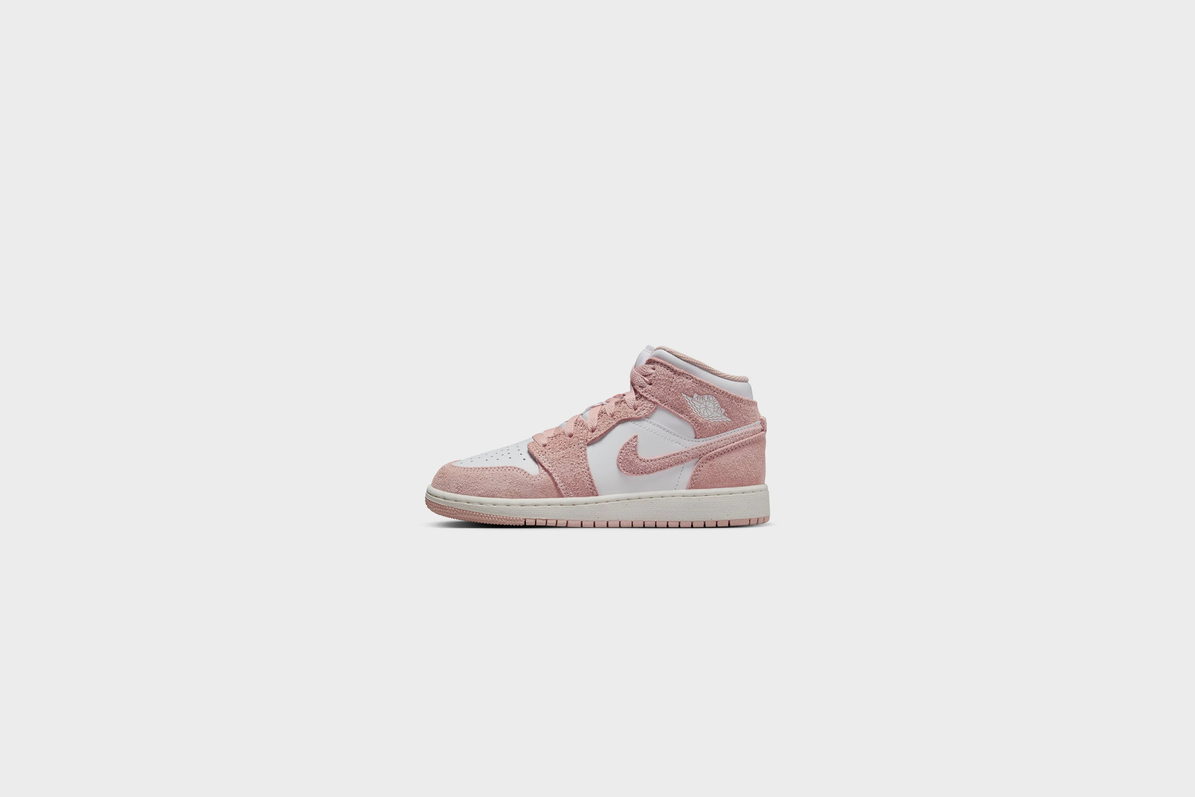 Air Jordan 1 Mid SE (GS) (White/Legend Pink Sail)