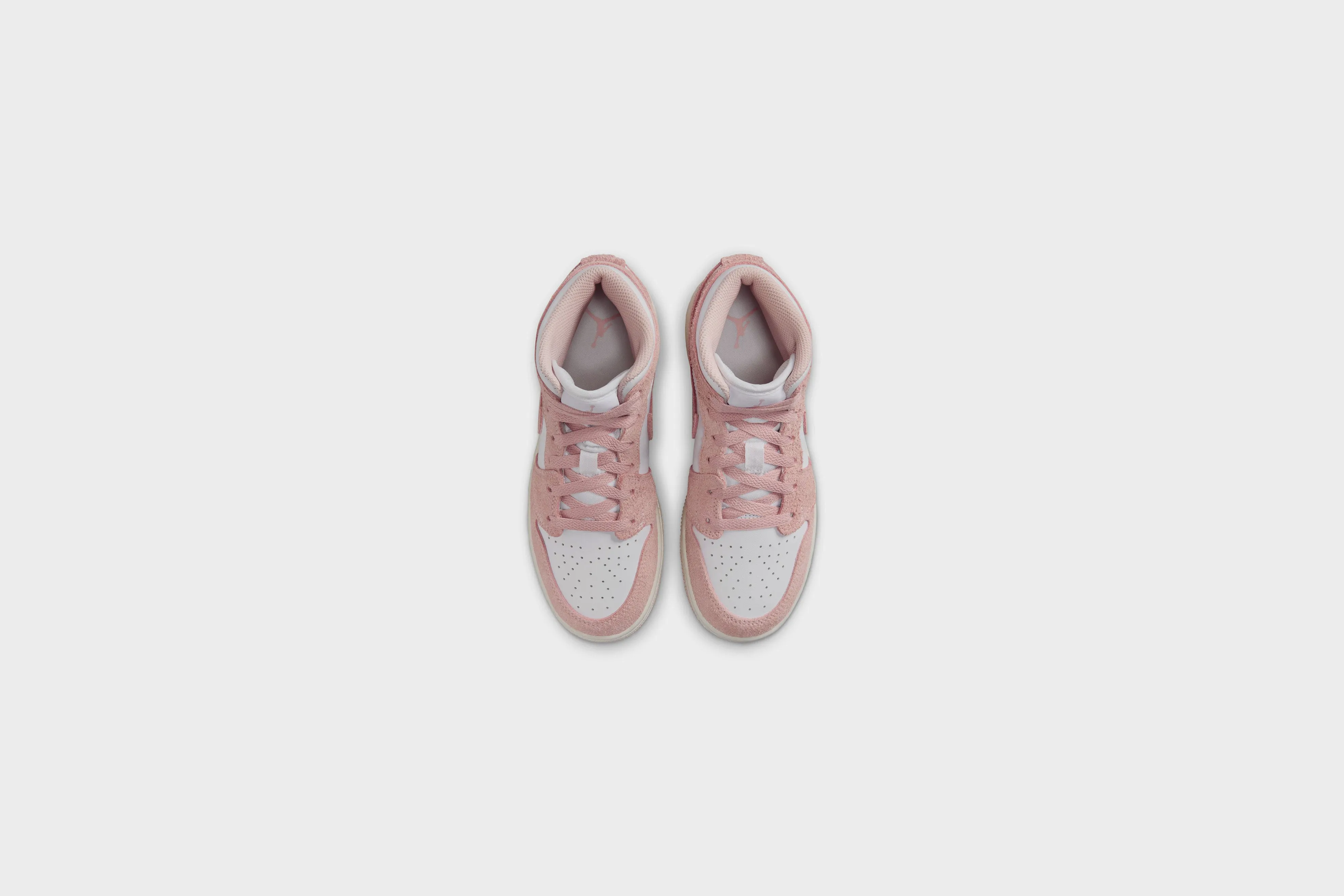 Air Jordan 1 Mid SE (GS) (White/Legend Pink Sail)