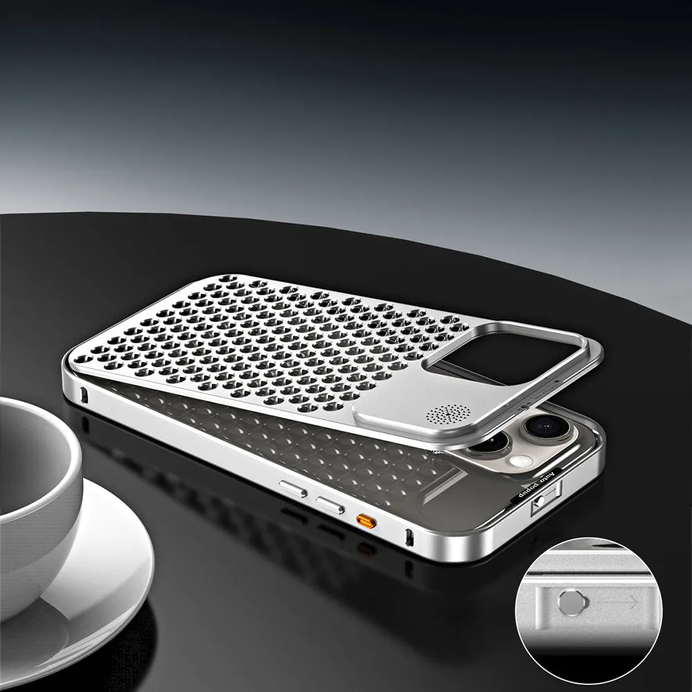 Aluminum Full Metal Mesh Heat Sink Phone Case - iPhone 13