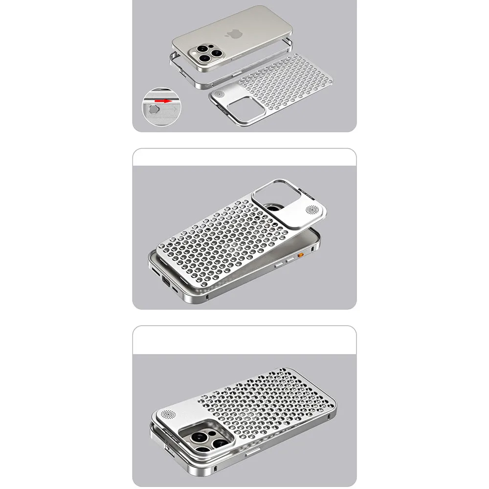 Aluminum Full Metal Mesh Heat Sink Phone Case - iPhone 13