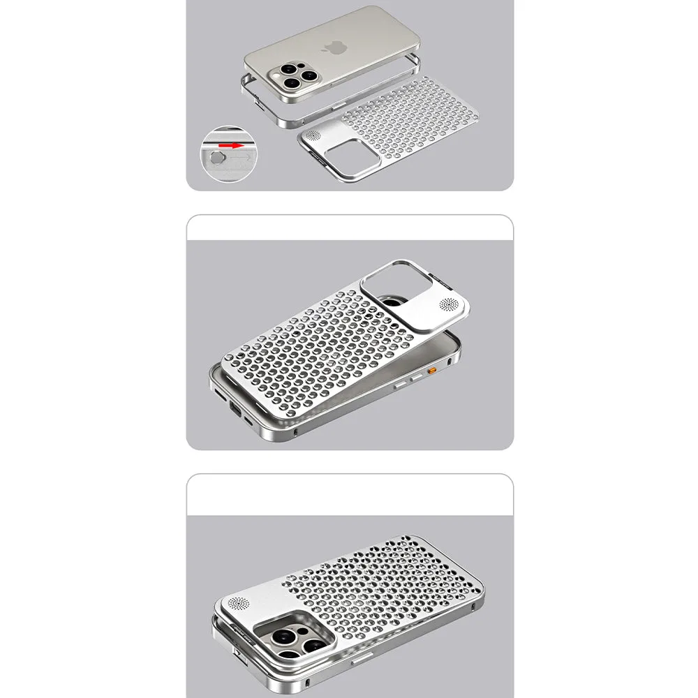 Aluminum Full Metal Mesh Heat Sink Phone Case - iPhone 13