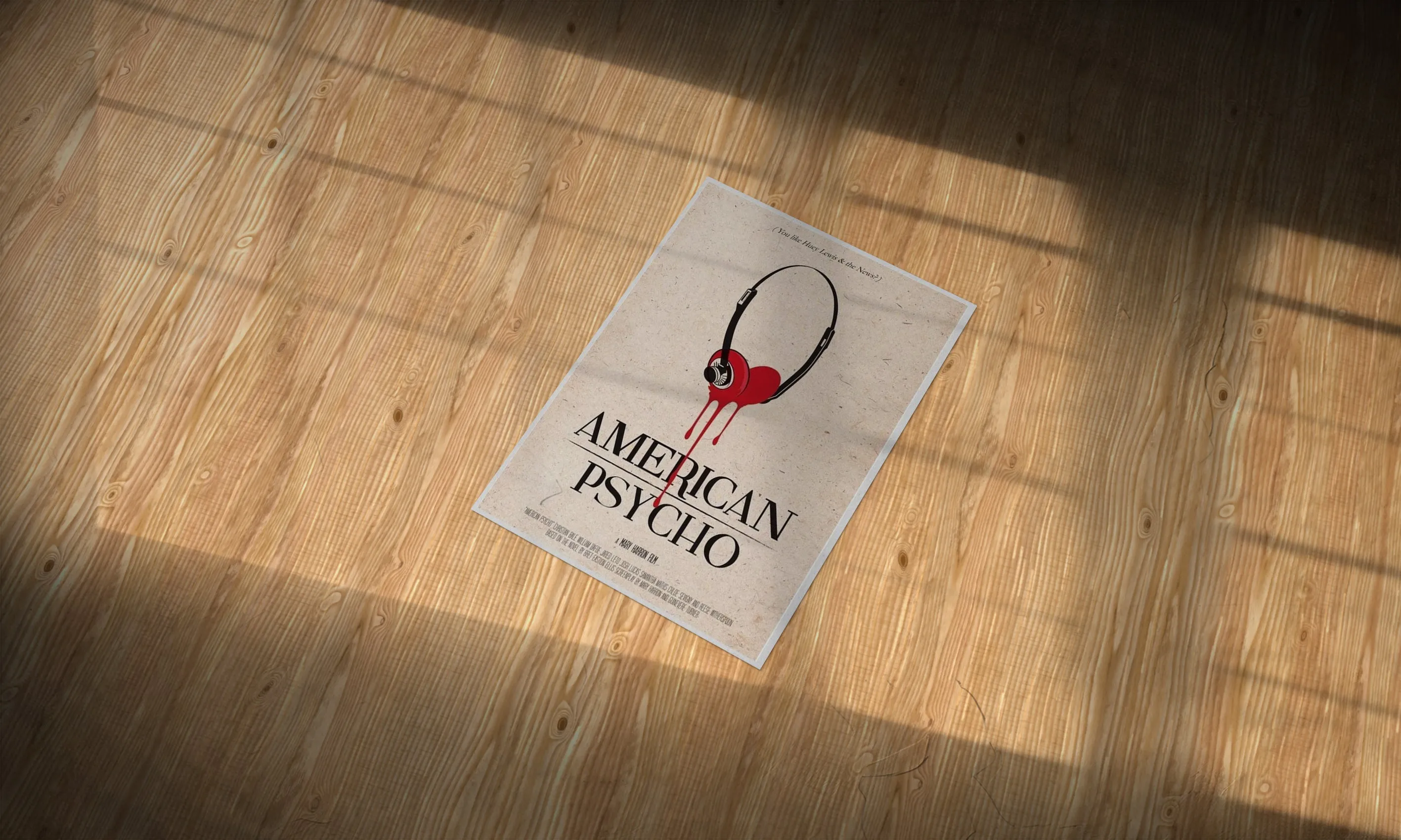 American Psycho Pop Culture Aesthetic Metal Poster