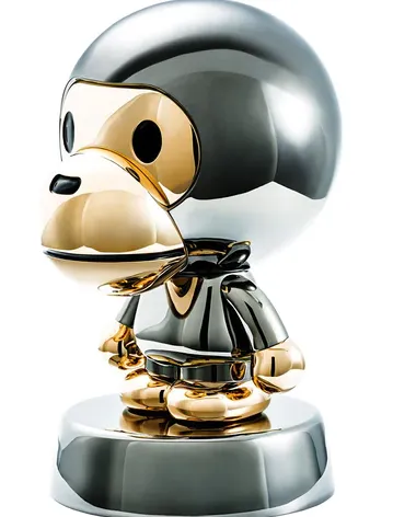 Baby Milo Metal Chrome Sculpture by Bape- A Bathing Ape