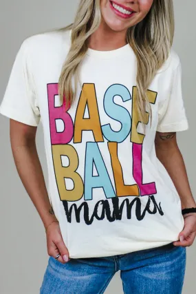 Baseball Mama Multi Color Graphic Tee