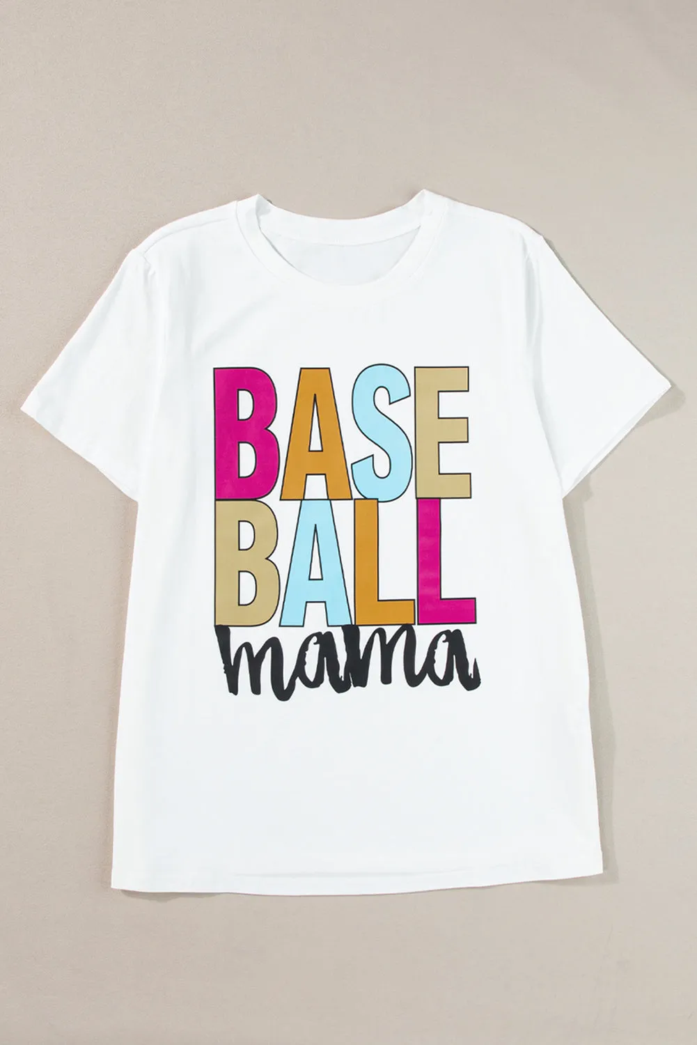 Baseball Mama Multi Color Graphic Tee