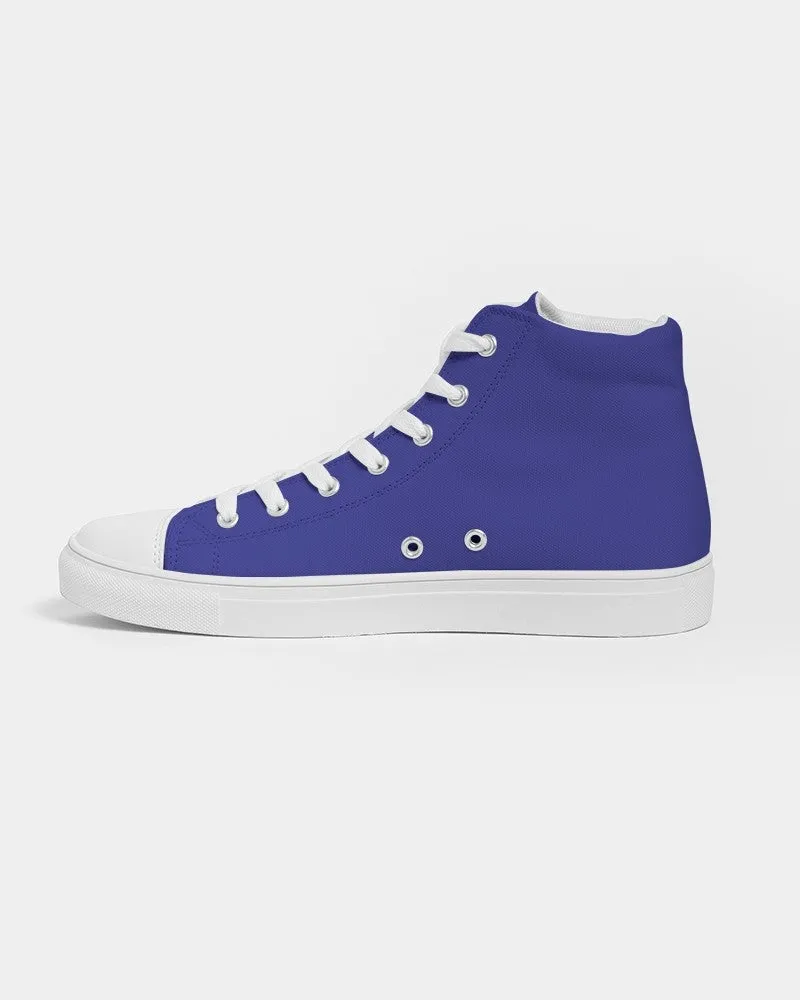 Bright Blue Women's High-top Canvas Sneakers | Women's | Bright Pure Blue | C100M100Y0K0