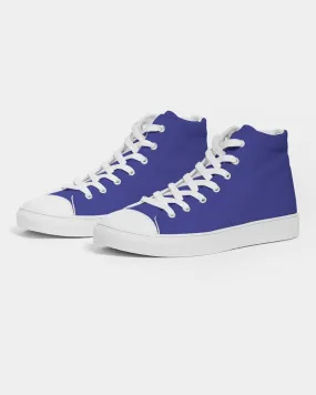 Bright Blue Women's High-top Canvas Sneakers | Women's | Bright Pure Blue | C100M100Y0K0