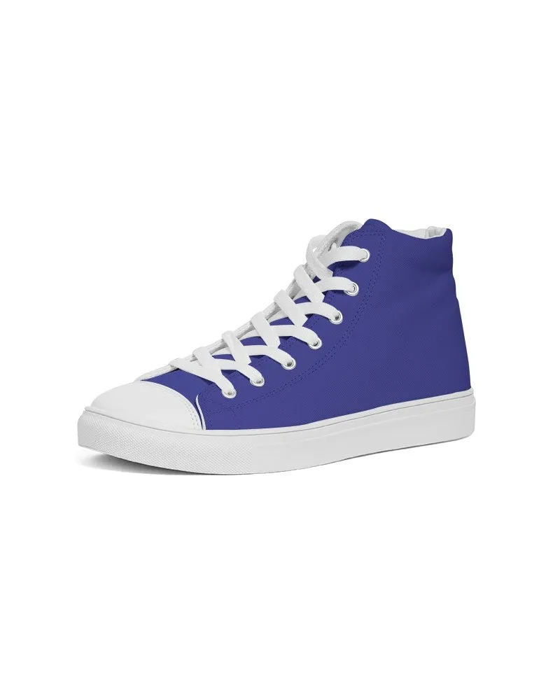 Bright Blue Women's High-top Canvas Sneakers | Women's | Bright Pure Blue | C100M100Y0K0