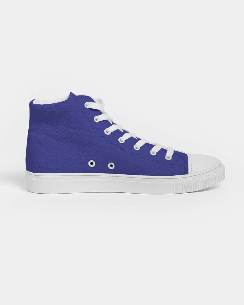 Bright Blue Women's High-top Canvas Sneakers | Women's | Bright Pure Blue | C100M100Y0K0