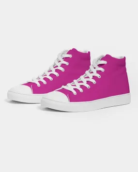 Bright Cool Magenta Women's High-top Canvas Sneakers | Women's | Bright Pure Cool Magenta | C12M100Y0K0