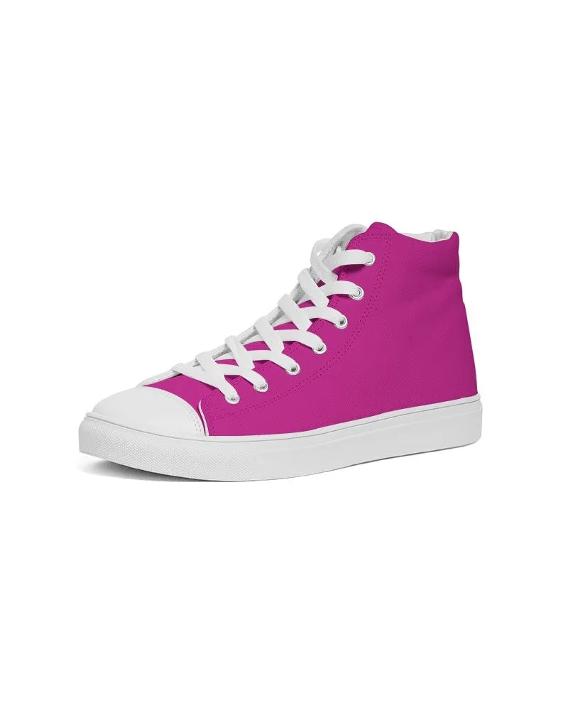 Bright Cool Magenta Women's High-top Canvas Sneakers | Women's | Bright Pure Cool Magenta | C12M100Y0K0