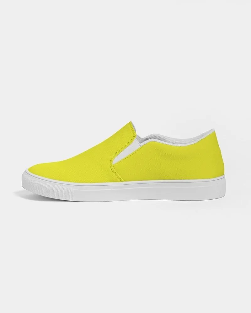 Bright Green Yellow Slip-On Canvas Sneakers | Women's | Bright Pure Green Yellow | C12M0Y100K0