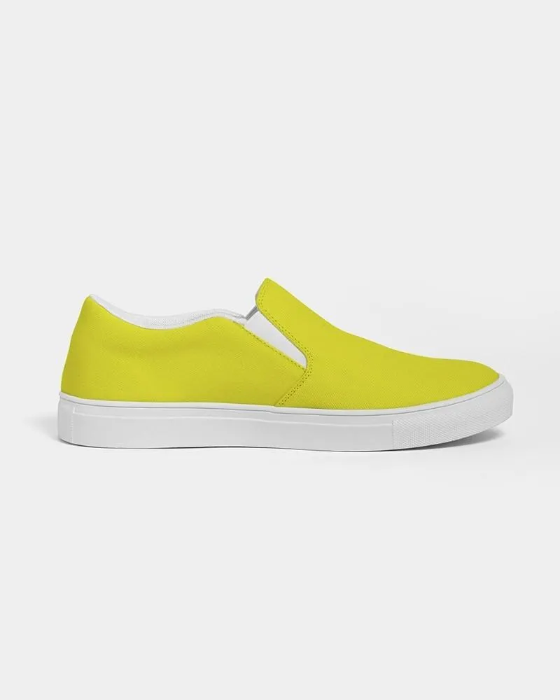 Bright Green Yellow Slip-On Canvas Sneakers | Women's | Bright Pure Green Yellow | C12M0Y100K0