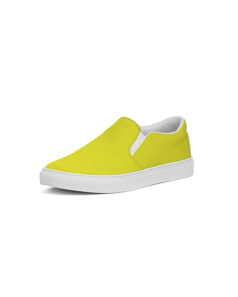 Bright Green Yellow Slip-On Canvas Sneakers | Women's | Bright Pure Green Yellow | C12M0Y100K0