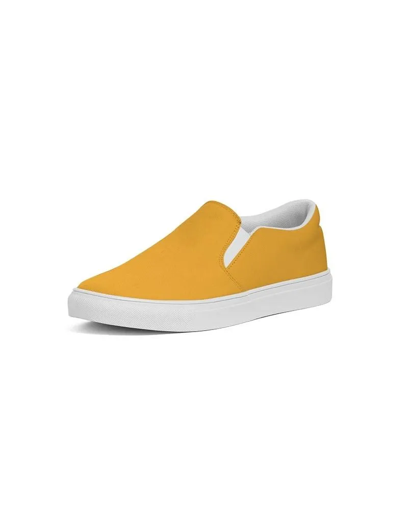 Bright Orange Slip-On Canvas Sneakers | Women's | Bright Pure Orange | C0M38Y100K0