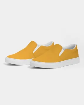 Bright Orange Slip-On Canvas Sneakers | Women's | Bright Pure Orange | C0M38Y100K0