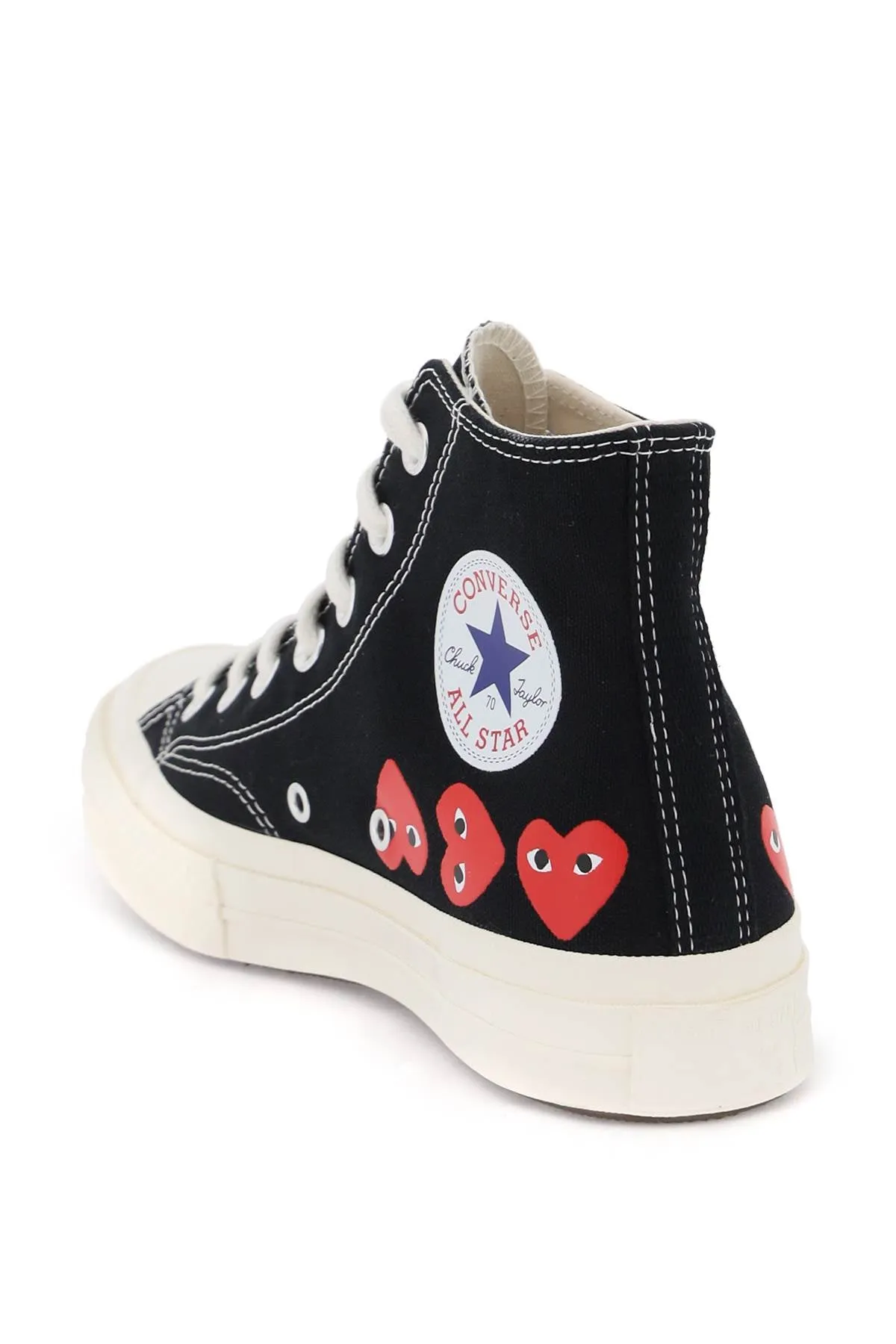 Comme Des Garcons Play Multi Heart Converse X Comme Des GarÃ§ons Play Hi-Top Sneakers