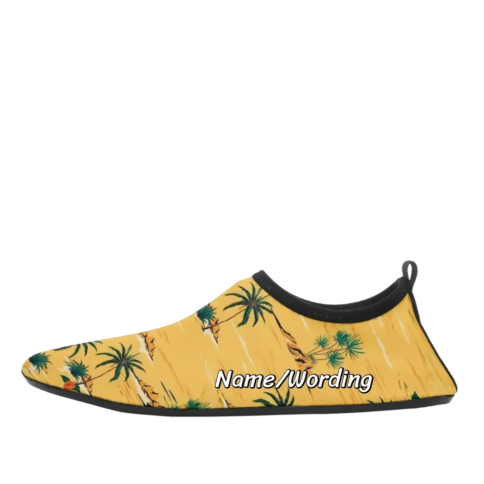 Custom corporate gifts, client gift ideas 2023 Customized  Aqua Shoes,  Coconut tree Water Shoes, Beach Slip on Shoes and Unisex Shoes, 1902-23020056