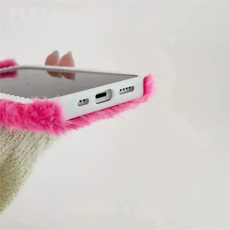 Cute Glowing Lighting Furry Monster Case (For iPhones)