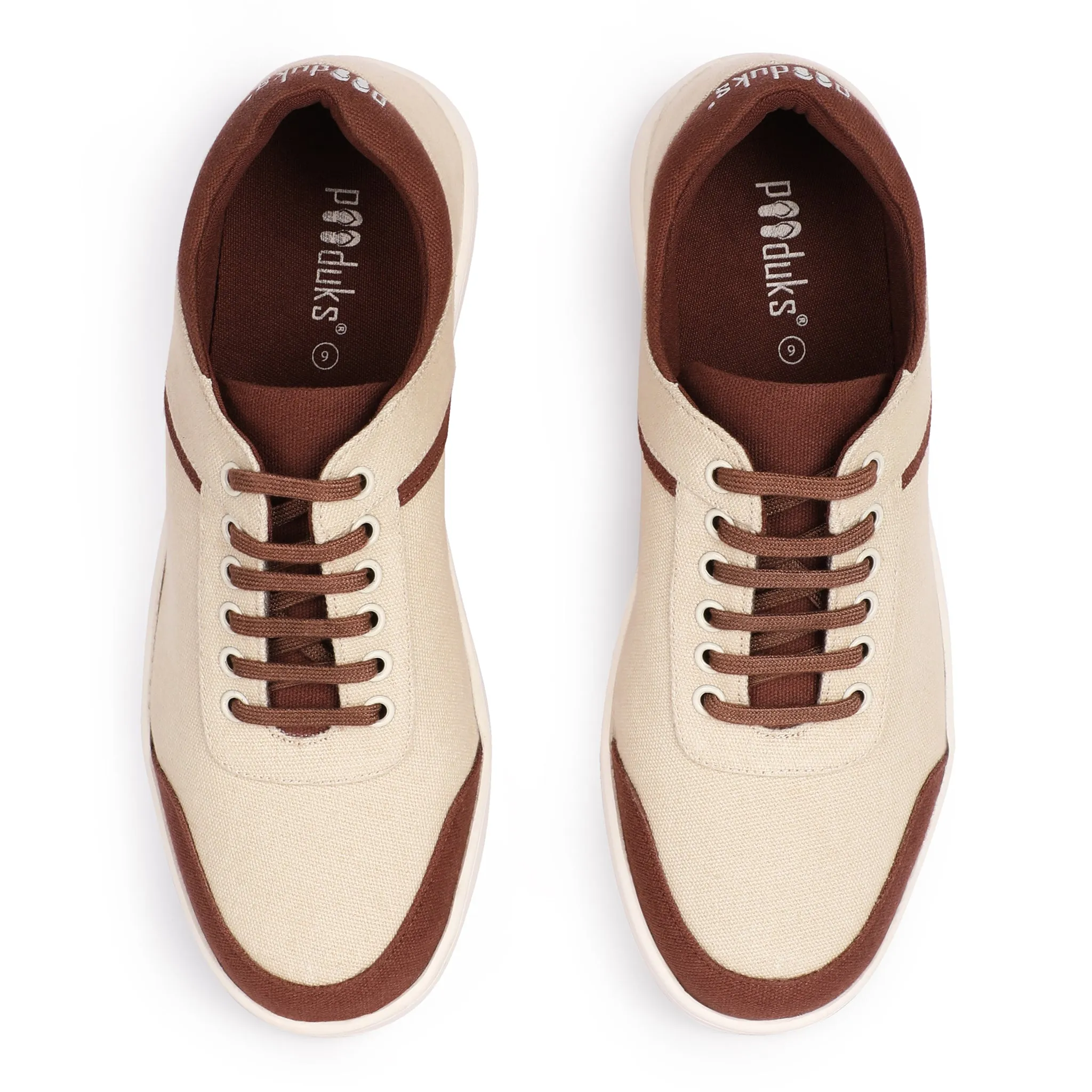 Dan Eco-Sole Sneakers Beige and Brown Women Thrift Edit