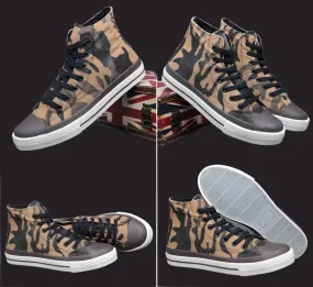 DAPPER STREET SUPPLY CO. - Urban High-top Camouflage Canvas Sneakers