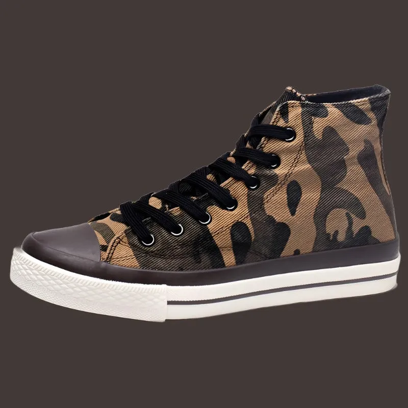 DAPPER STREET SUPPLY CO. - Urban High-top Camouflage Canvas Sneakers