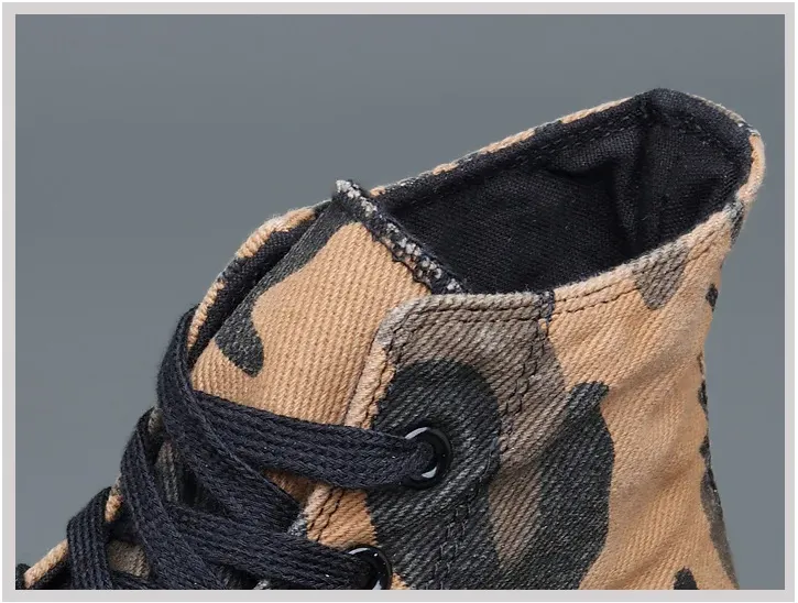 DAPPER STREET SUPPLY CO. - Urban High-top Camouflage Canvas Sneakers