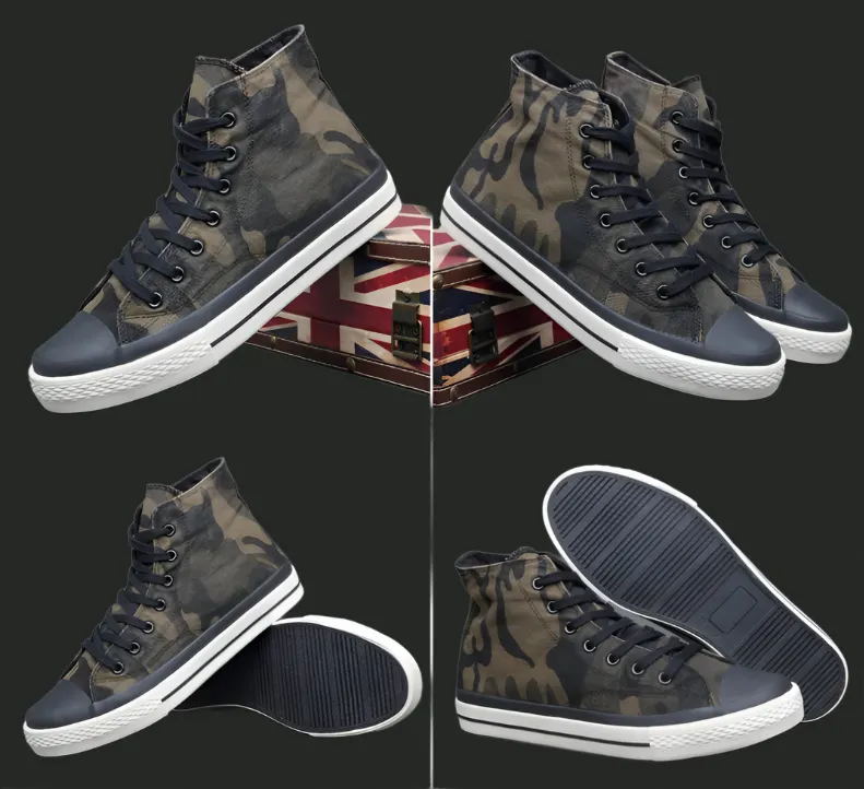 DAPPER STREET SUPPLY CO. - Urban High-top Camouflage Canvas Sneakers