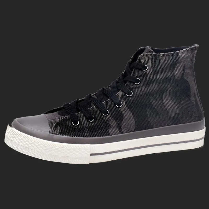 DAPPER STREET SUPPLY CO. - Urban High-top Camouflage Canvas Sneakers