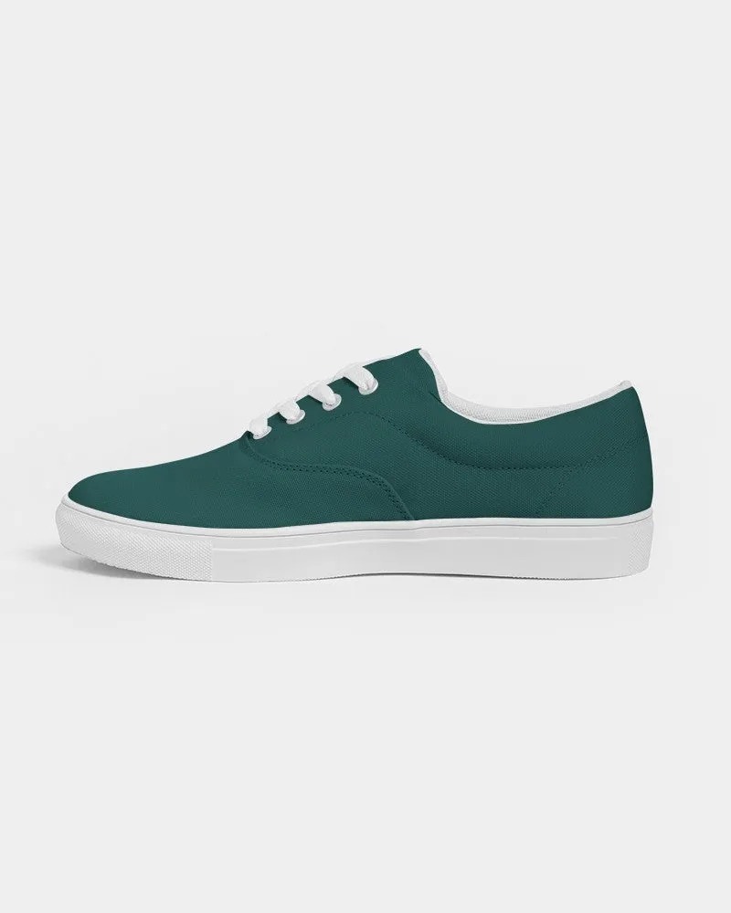 Dark Blue Cool Green Men's Canvas Sneakers | Men's | Dark Pastel Blue Cool Green | C60M0Y30K80