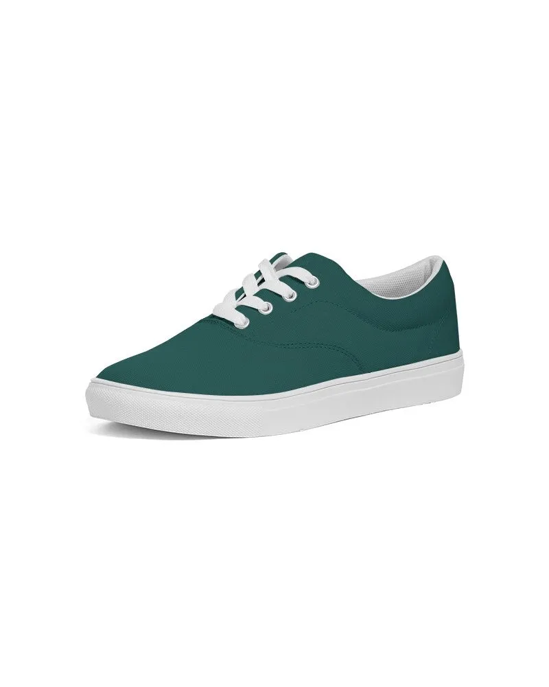 Dark Blue Cool Green Men's Canvas Sneakers | Men's | Dark Pastel Blue Cool Green | C60M0Y30K80