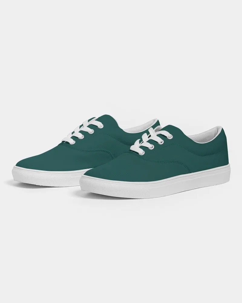 Dark Blue Cool Green Men's Canvas Sneakers | Men's | Dark Pastel Blue Cool Green | C60M0Y30K80