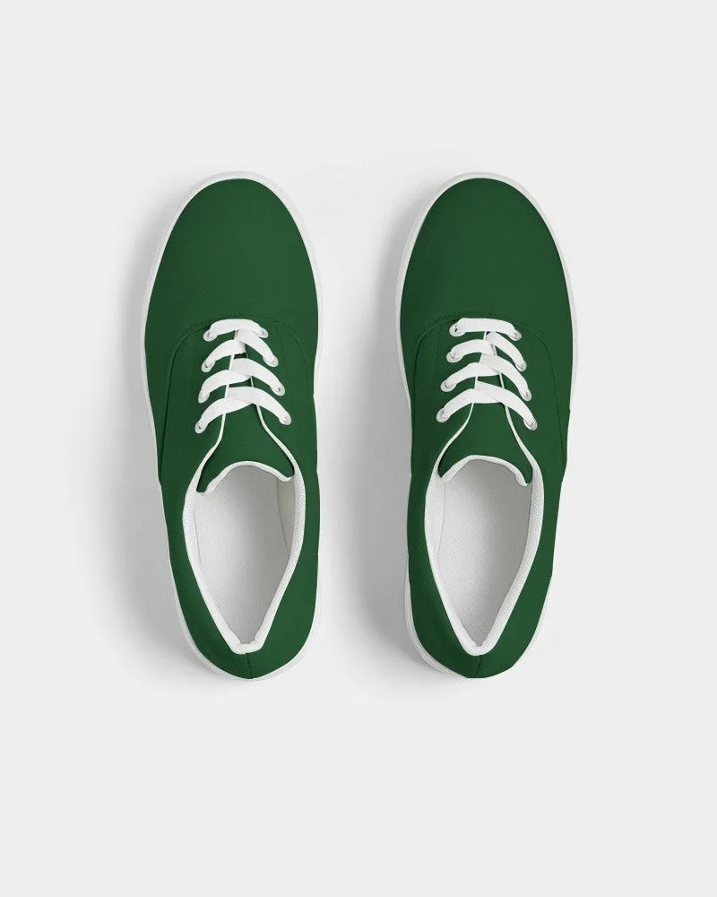 Dark Green Men's Canvas Sneakers | Men's | Dark Pure Green | C100M0Y100K80