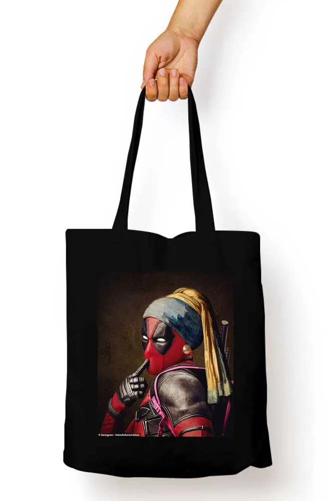 Deadpool with the Pearl Earring Tote Bag