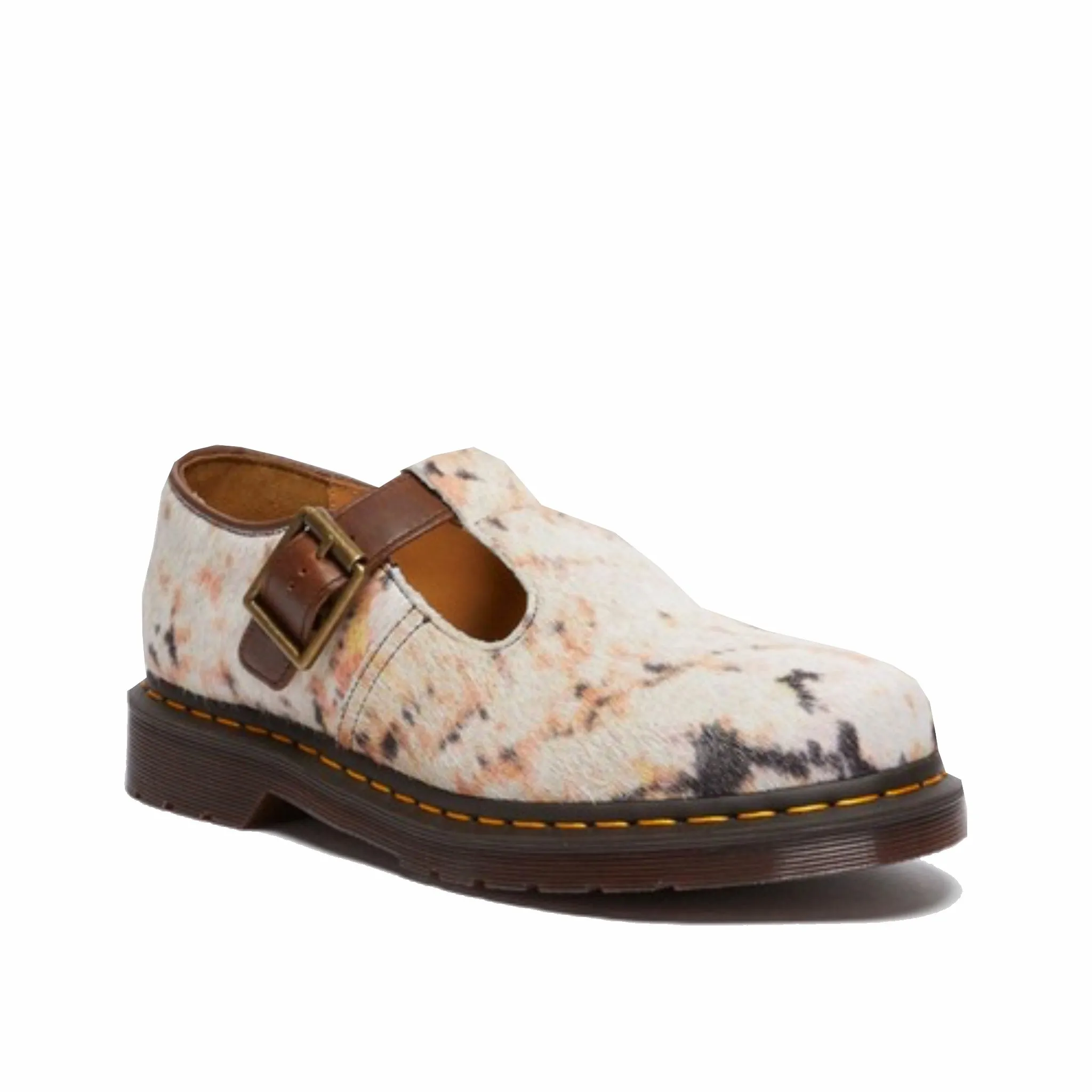 Dr. Martens T-Bar Hair On   Orleans (Multi Abstract/Butterscotch)