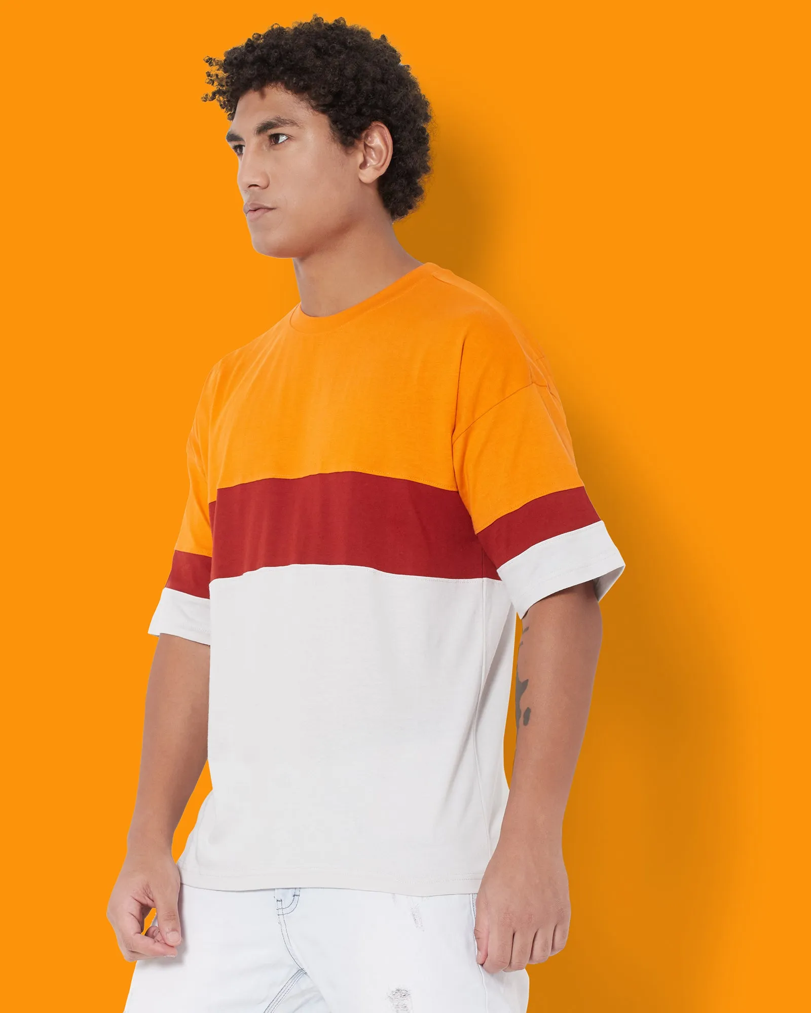 Drop Shoulder Crew Neck: Sunset Saga