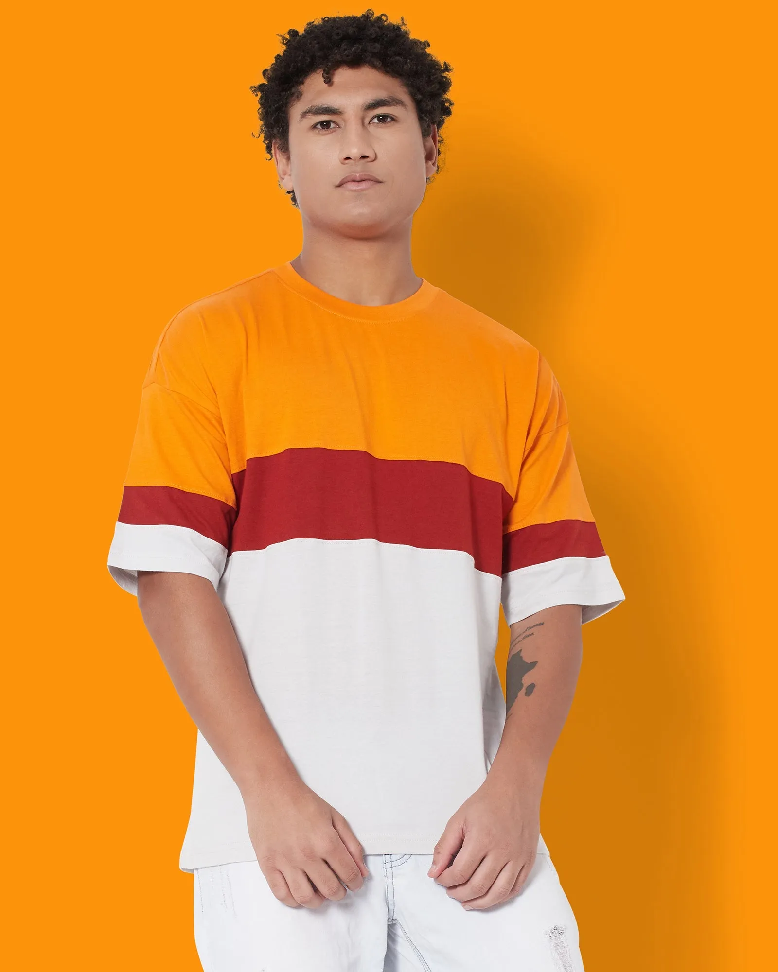 Drop Shoulder Crew Neck: Sunset Saga