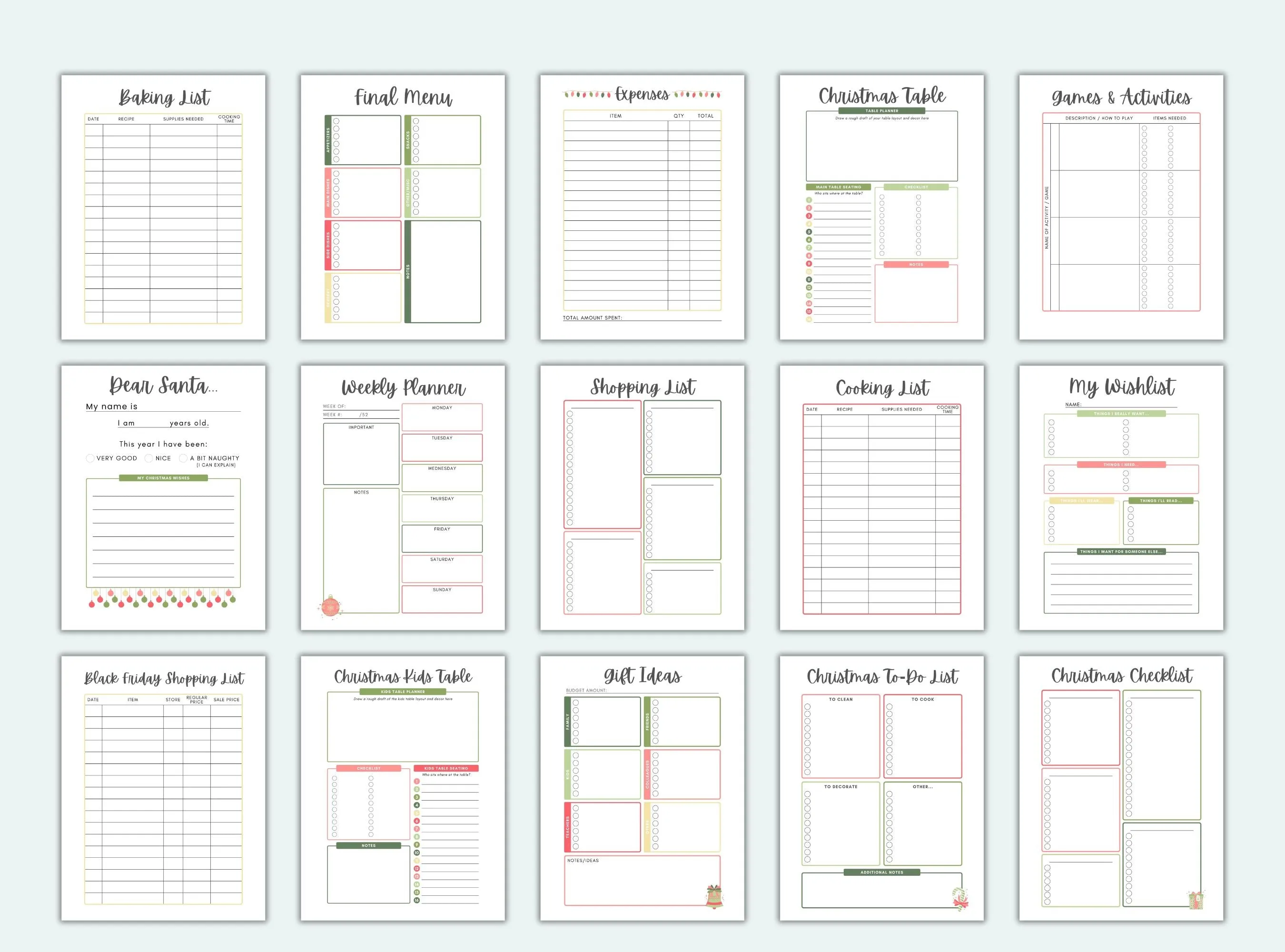 Get Ready For Christmas Planner