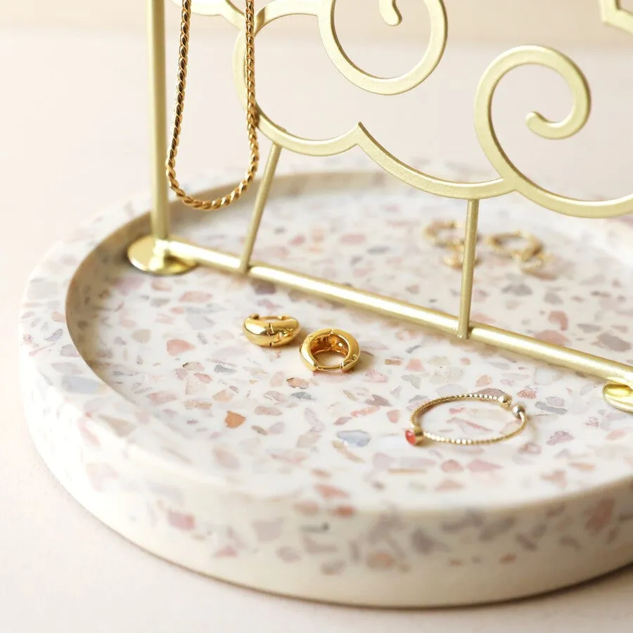 Gold Sunshine Terrazzo Jewellery Stand