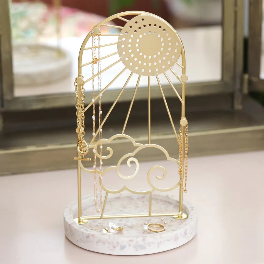 Gold Sunshine Terrazzo Jewellery Stand